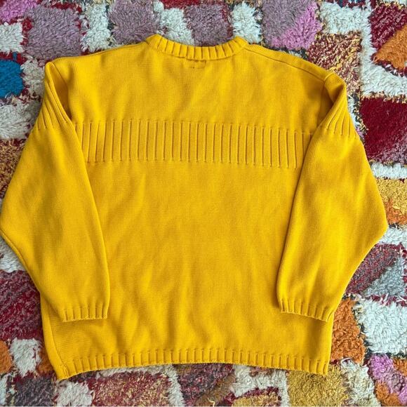 Vintage Y2K Enyce Yellow Chunky Block Letter Logo Sweater XL - Picture 7 of 7